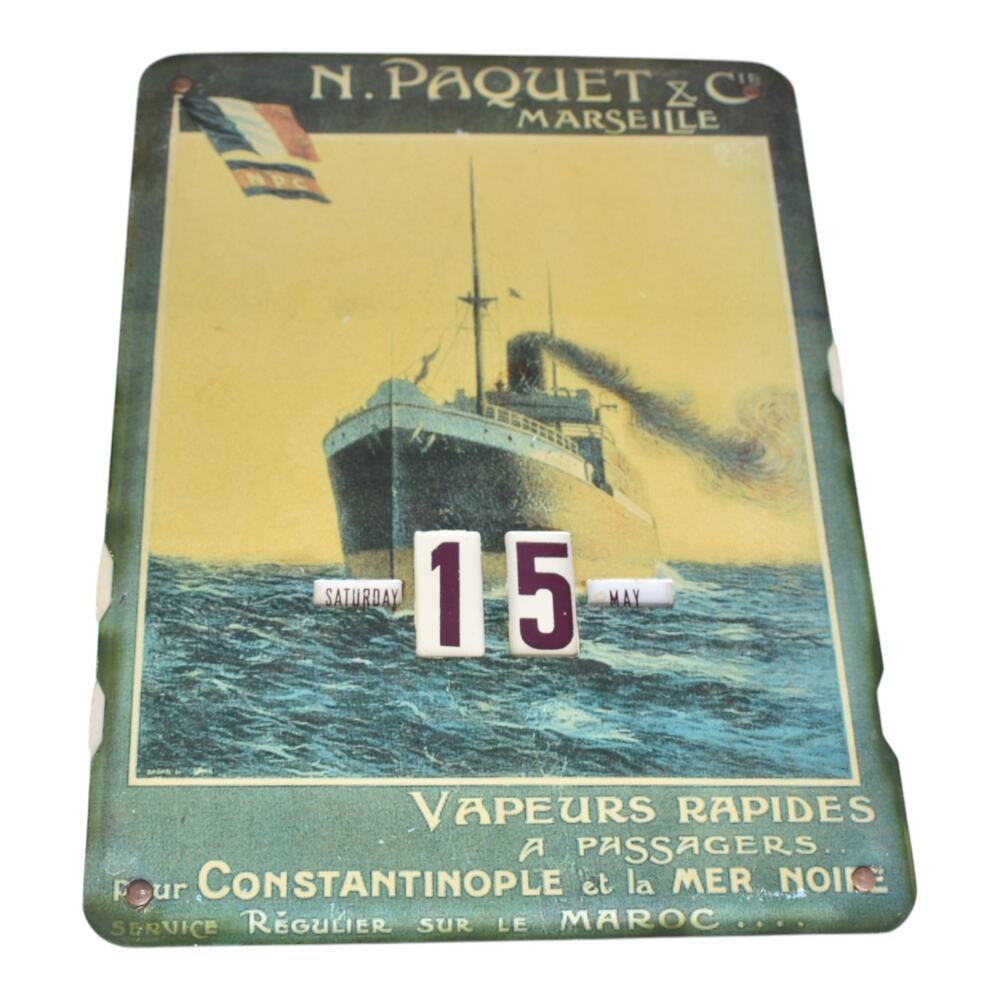 N Paquet Marseille Calendar Sign - 14" x 10"